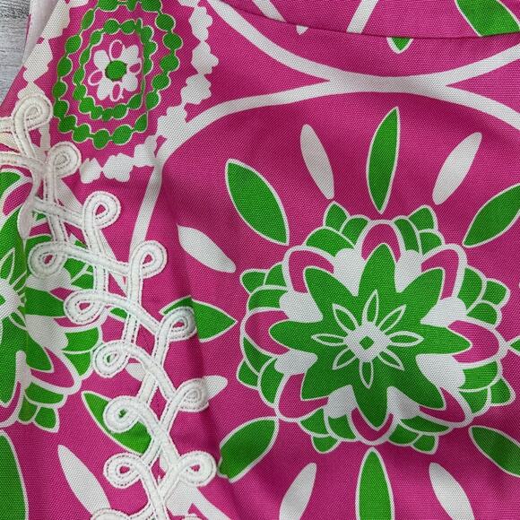 Lilly Pulitzer Womens 4 pink boho mini dress lined sleeveless cotton silk shift - Picture 4 of 5